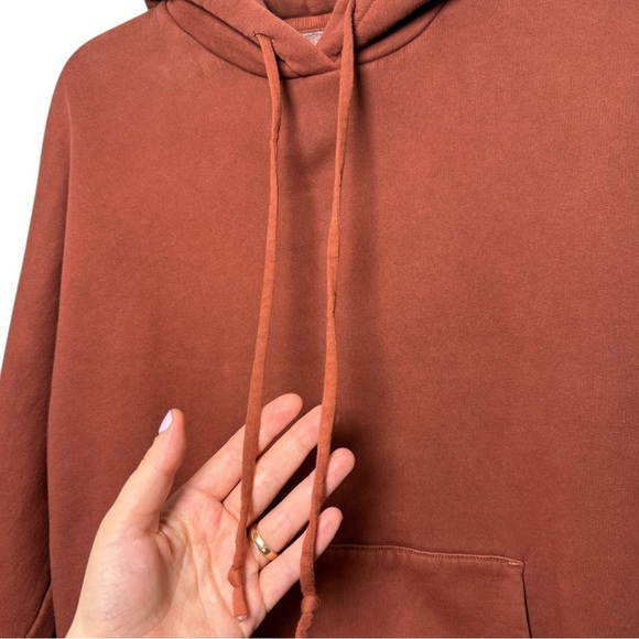 Aritzia Wilfred Hoodie Size 1 XXS XS Copper Brown Cotton Sweatshirt - Picture 3 of 7